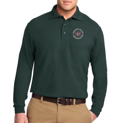 Men's Cotton Blend Long Sleeve Polo Thumbnail