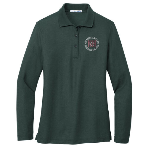 Ladies' Cotton Blend Long Sleeve Polo Thumbnail